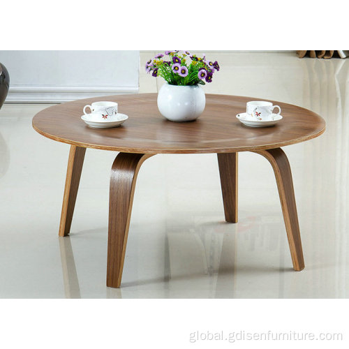 Coffee table Modern nordic mid-century natural wooden coffee table round retro home design living room furniture Manufactory